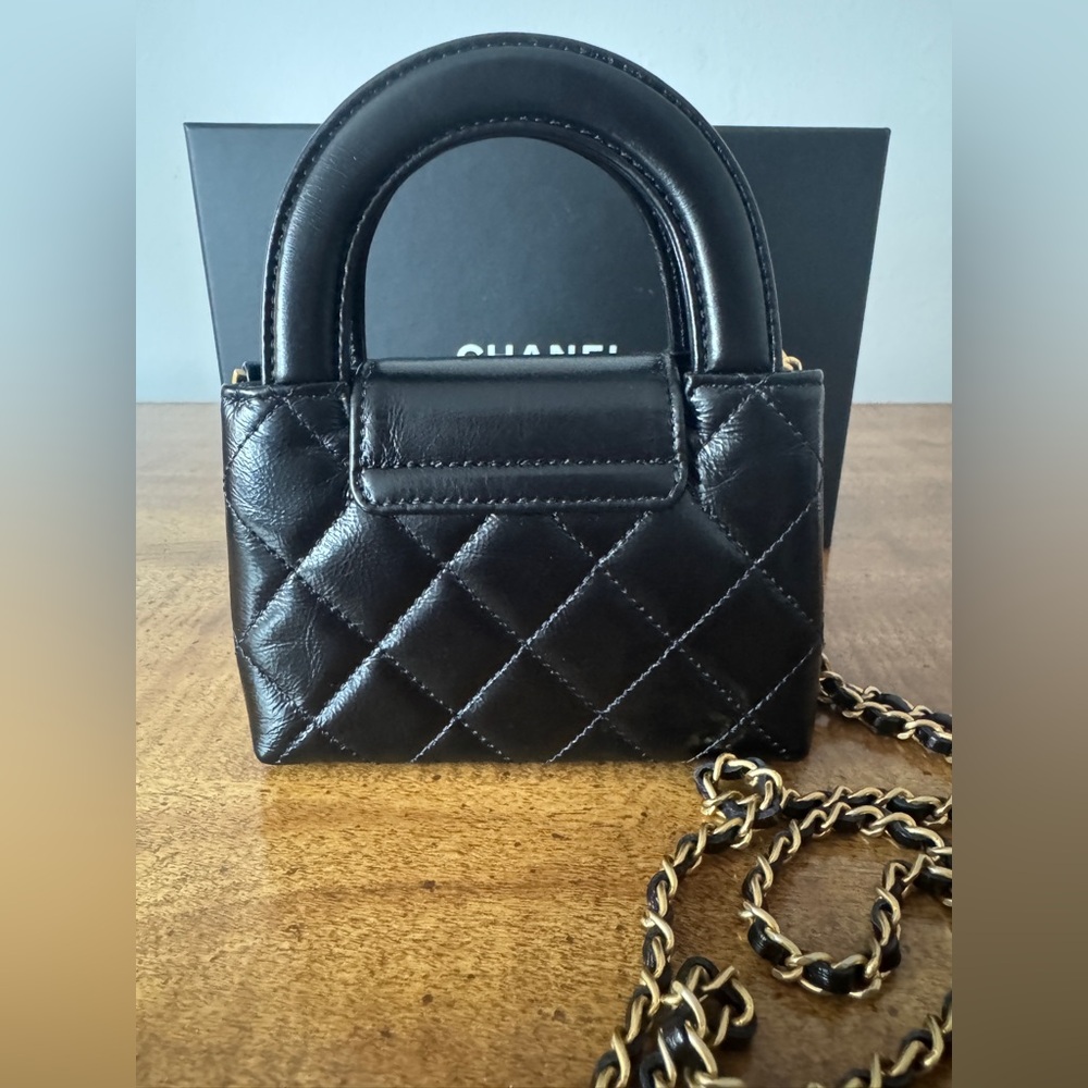 CHANEL Black Quilted Mini Kelly Bag with GHW - Picture 4 of 13